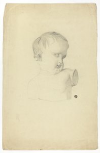 Fragment van buste van kind door Unknown artist