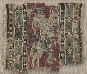Fragment van een Clavus met Man te Paard door Unknown artist