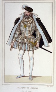 François de Lorraine (1519-1563). Hertog van Aumale, daarna 2e Hertog van Guise. Franse Luitenant-Generaal. Gravure uit 1830. door Unknown artist