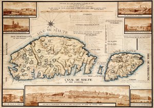 Franse kaart van Malta, ca. 1798 door Unknown artist