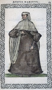 Franse vrouw in rouwkleding - in 