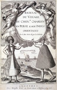 Frontispice van Diary of the Journey of the Knight Chardin, Persia and the East Indies, by the Black Sea and the Colchide door Unknown artist