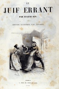 Frontispice van de roman door Eugene Sue: De Wandelende Jood door Unknown artist