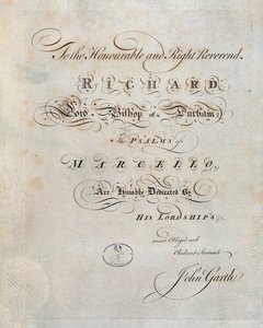 Frontispice van "De psalmen" door Benedetto Marcello