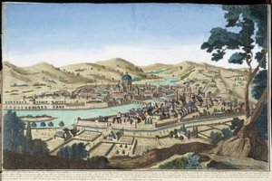 Algemeen uitzicht op Florence - gravure door Unknown artist