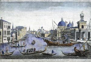 Algemeen uitzicht op Venetië - gravure door Unknown artist