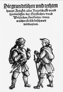 Duitse boerenwapens tijdens de opstand van de 16e eeuw. door Unknown artist