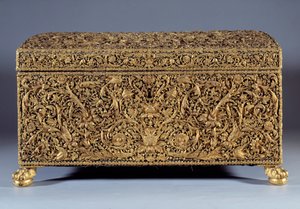 Gouden doos bekend als Anne van Oostenrijk (1601-1666) aangeboden door Kardinaal Jules Mazarin (Giulio Raimondo Mazzarino of Mazarino) (1602-1661) door Unknown artist