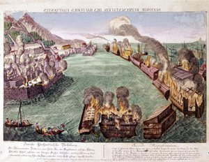 Grote Belegering van Gibraltar 1779-1783 (gravure) door Unknown artist