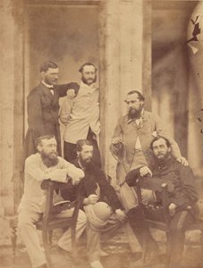 [Groepsportret van militaire officieren, India]. door Unknown artist
