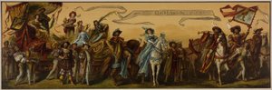 Hans Makarts processie van de stad Wenen door Unknown artist