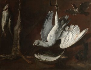 Haas, Lepelaar en Vis door Unknown artist