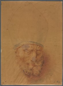 Hoofd van een Bisschop door Unknown artist