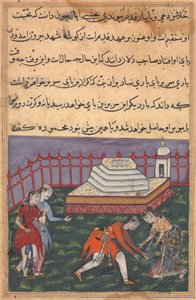 Na het horen van haar liefdesverklaring valt Ayaz aan de voeten van Mahmuda bij het heiligdom. De scène wordt waargenomen door Salim, Ayaz