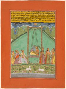 Hindol Raga, pagina uit een reeks muzikale Raga