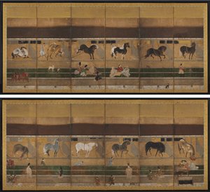 Paardenstal door Unknown artist