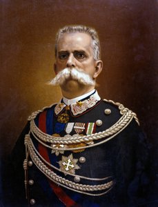 Humbert I, Chromolithografie, eind 19e eeuw. door Unknown artist