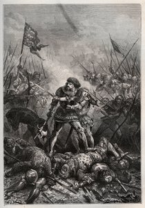 Honderdjarige Oorlog: Koning van Frankrijk Jan II de Goede en zijn zoon Filips II van Bourgondië, bekend als 