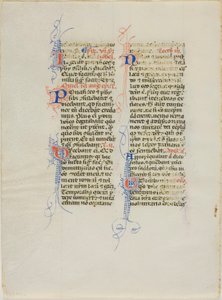 Verlucht manuscriptblad door Unknown artist
