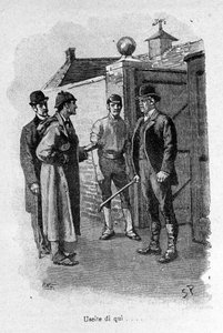 Illustratie van het boek Sherlock Holmes. Eind 19e eeuw. door Unknown artist