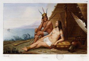 Indiaans Caribisch paar van de Cariben