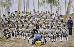 Infanterieband in de Republiek Ecuador aan het einde van de 19e eeuw. door Unknown artist