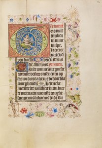 Beginletter G: het Christuskind met een bol door Unknown artist