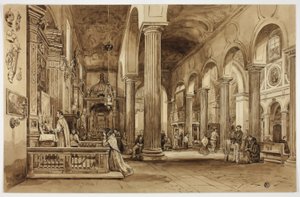 Interieur van een kathedraal in Zuid-Italië