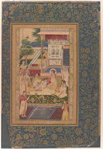 Jahangir en Prins Khurram Vermaakt door Nur Jahan door Unknown artist
