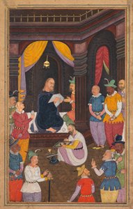 Jezus wordt geportretteerd door de schilder van koning Abgar, uit een Mir’at al-quds van Vader Jerome Xavier (Spaans, 1549–1617) door Unknown artist