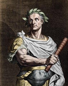 Julius Caesar (101-44 v.Chr.), Romeinse staatsman. door Unknown artist