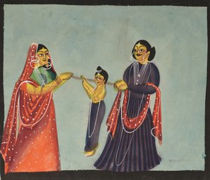 Kalighat schilderij door Unknown artist