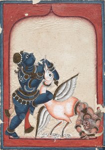 Krishna Verslaat de Kraandemon Bakasura door Unknown artist
