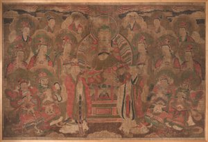 Ksitigarbha Bodhisattva met Assemblage door Unknown artist