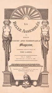 La Belle Assemblée, titelpagina door Unknown artist