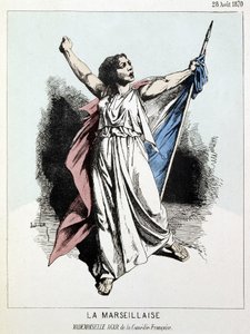 La Marseillaise: Miss Agar van de Franse Comédie door Unknown artist