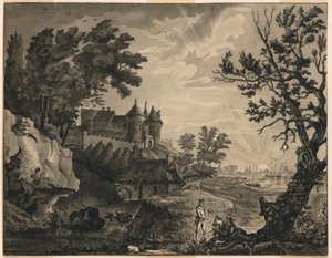 Landschap door Unknown artist