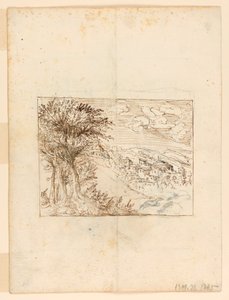 Landschap: verso: Grotesk Ontwerp door Unknown artist