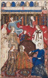 Blad uit een Cocharelli verhandeling over de ondeugden: Acedia en haar hof door Unknown artist