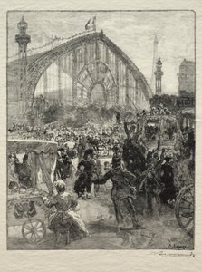 Vertrek van de Tentoonstelling van 1889 door Unknown artist
