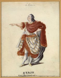 Lekain (Henri Louis Cain (Henri-Louis Le Kain) (1729-1778) als Nero in Racine