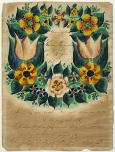 Brief van gelukwensen aan Karna Martensdottir door Unknown artist
