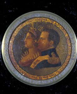 Deksel van een snuifdoos met portretten van Napoleon I en Josephine. Milaan, Museum van de Risorgimento door Unknown artist