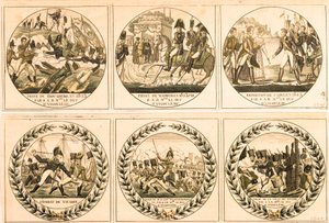 Louis Antoine (Louis-Antoine) van Bourbon, Hertog van Angouleme (Louis de France of Louis XIX (1775-1884) tijdens de Spaanse expeditie van 1823: inname van de Trocadero, inname van Madrid, overgave van Cadiz, slag bij Navarin, achter de Spanjaarden voor Ba door Unknown artist