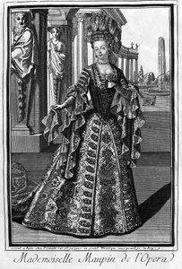 Mademoiselle Maupin (1670-1707), Franse zangeres. door Unknown artist