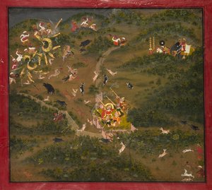 Maharaja Jagat Singh op jacht door Unknown artist