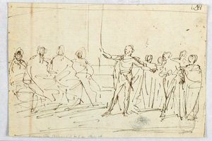 Man die een toespraak houdt door Unknown artist