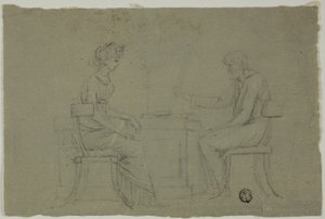 Man en vrouw zittend aan tafel