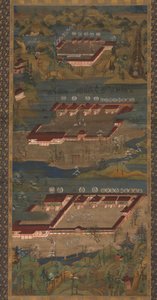 Mandala van de drie heiligdommen in Kumano door Unknown artist