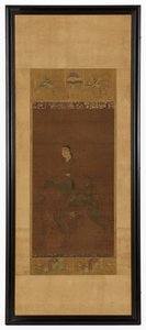 Manjushri rijdend op een leeuw door Unknown artist